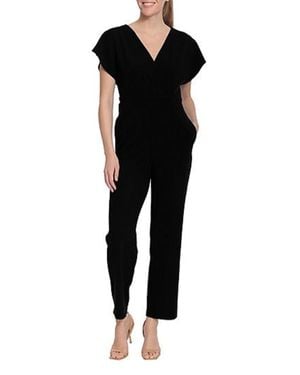 London Times Dolman Cap Sleeve Jumpsuit - Black