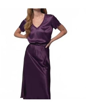Nation Ltd June V-Neck Tee - Purple