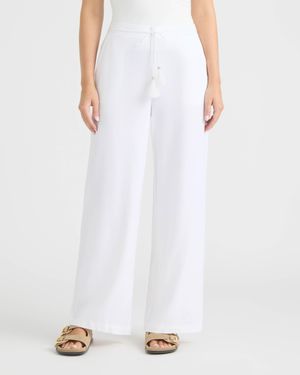 Ellen Tracy Wide Leg Pant - Natural