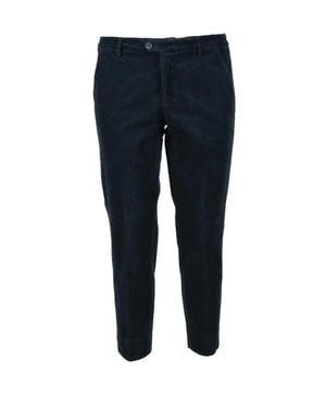 Bonheur Cotton Stretch Pants With Slim Fit And Versatile Design - Blue