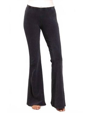 Chatoyant Mineral Wash Bell Bottom Soft Pant - Blue