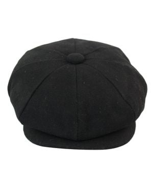 Infinity Leather Peaky Blinders Newsboy 8 Panel Hat - Black