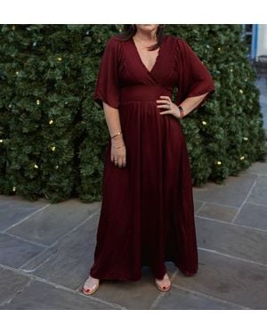 Mittoshop Smocking Detail Maxi Dress - Red