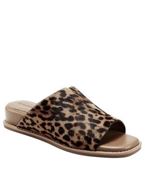 Aerosoles Yorketown Wedge Sandal Leopard Combo Yorketown-978 - Brown