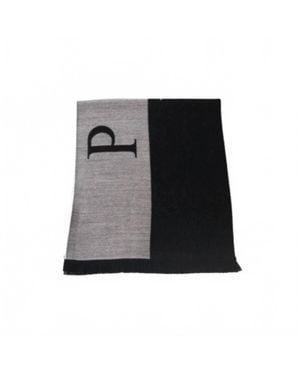 Philipp Plein Acrylic Woold Logo Scarf - Black