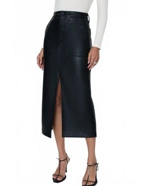 Pistola Alice Utility Vegan Leather Skirt - Black