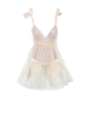 SANTAS Long Dress - White