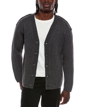 Helmut Lang Wool-Blend Cardigan - Gray