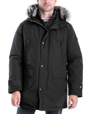 MICHAEL Michael Kors Michael Kors Mmk791896 Heavyweight Hooded Snorkel Parka Coat With Bib - Black