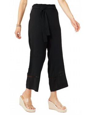 Coco + Carmen Karsyn Wide Leg With Eyelet Detail Pants - Black