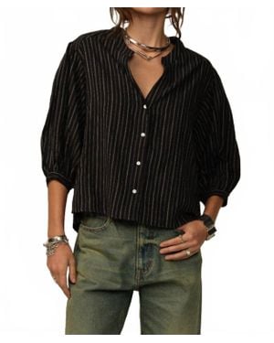 Road to Nowhere Edith Japanese Organic Cotton Blouse - Black