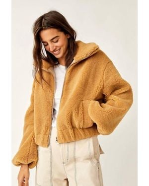 Free People Get Cozy Teddy Jacket - Natural