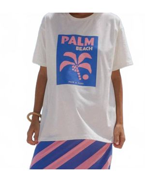 Palm Collective Palm Beach Postcard Tee - Blue