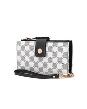 MKF Collection Solene Circular Print Vegan Leather Wristlet Wallet By Mia K - Metallic