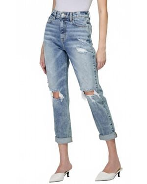 cello Tommy High Rise Crop Jean - Blue