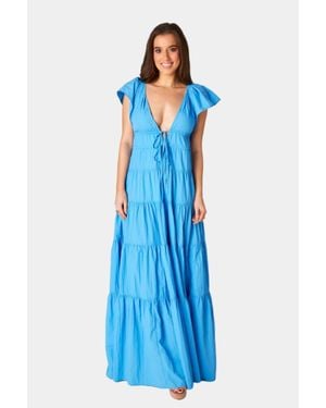 BuddyLove Holland Tiered Maxi Dress - Blue