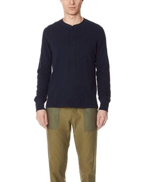 Rag & Bone Standard Issue Classic Henley - Blue