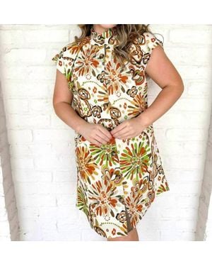 Thml Falls Arriving Flower Dress - Metallic