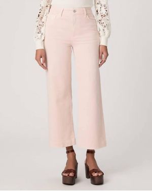 PAIGE Anessa High-Rise Wide Leg Jeans - Pink