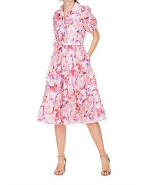 Jade Melody Tam Short Sleeve Midi Dress - Pink
