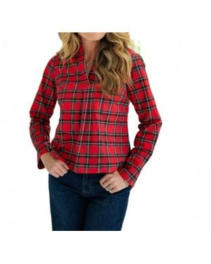 Sail To Sable Scalloped Hem Top - Red