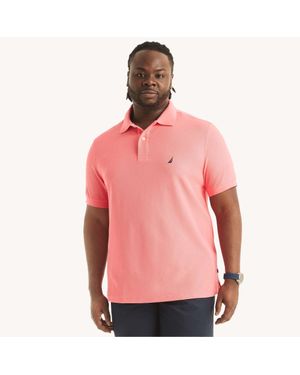 Nautica Big & Tall Sustainably Crafted Classic Fit Deck Polo - Pink