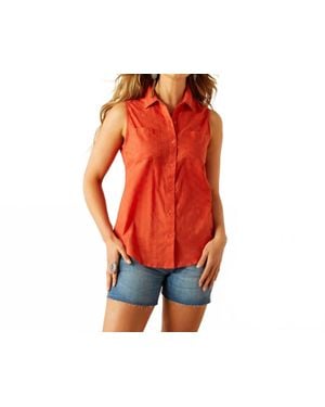 Ariat Billie Jean Sleeveless Shirt - Orange