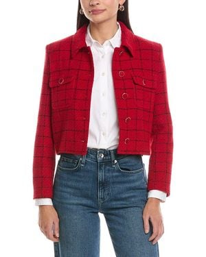 Marella Natte Tweed Jacket - Red