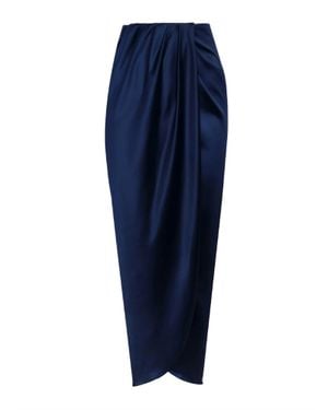 ANDRES OTALORA Memorias Satin Skirt - Blue