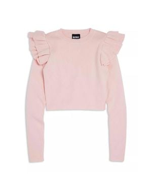 KatieJnyc Tween Long Sleeve Isla Flutter Sleeve Top - Pink