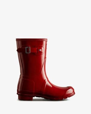 HUNTER Original Short Gloss Wfs1000Rgl Wellington Boots Khd699 - Red