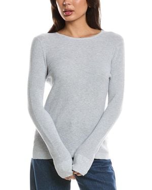 Forte Thermal Crewneck Cashmere-Blend Sweater - Gray