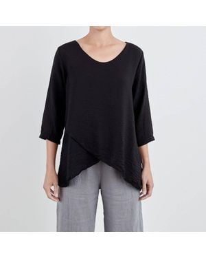 cut-loose Double Layer Top - Black