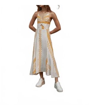 Guadalupe Filomena Linen Dress - Natural
