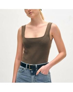 White + Warren Superfine Organic Cotton Tank Top - Gray