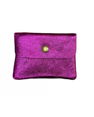 Two Amicis Metallic Coin Purse - Purple