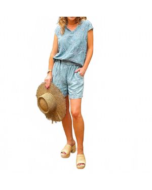 Ivy Jane Denim Palm Short - Blue
