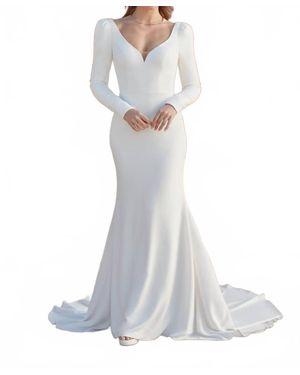 Adore Long Sleeve Wedding Gown - White