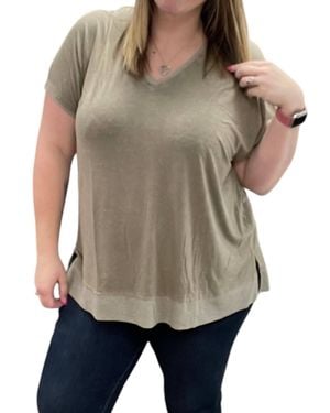 Kori Washed Knit Tunic Top - Natural