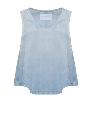 Dondup Flared Denim Tank Top - Blue
