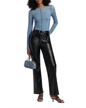 Rag & Bone Shea Faux Leather Pants - Blue