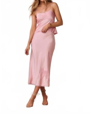 LoveShackFancy Vallis Midi Skirt - Pink