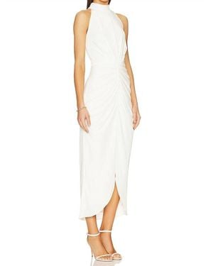 AIIFOS Eloise Halter Midi Dress - White