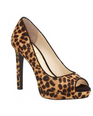 Jessica Simpson Dalyn Peep-Toe Platform Pumps - Metallic