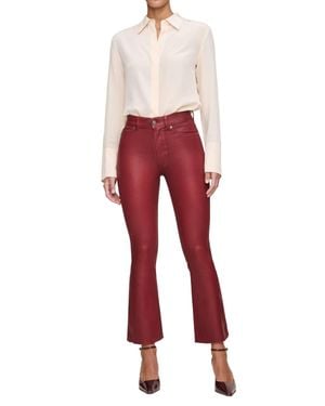 DL1961 Bridget Boot Crop High Rise Instasculpt Pants - Red