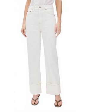 DAZE East Side High Rise Loose Fit Jeans - White