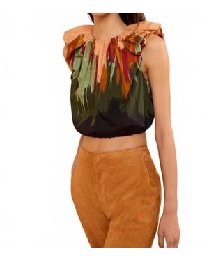 Ulla Johnson Gracie Sleeveless Cotton Top - Green