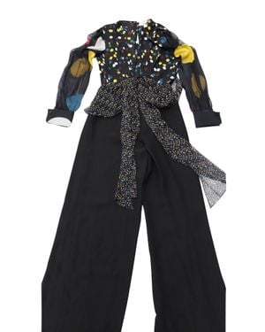 Diane von Furstenberg Sophie Dot Jumpsuit - Black