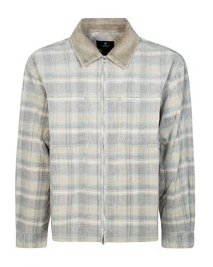 Represent Cord Zip Flannel Shirt - Gray