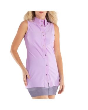 1017 ALYX 9SM Ladies Lilac Rea Sleeveless Shirt Dress - Purple